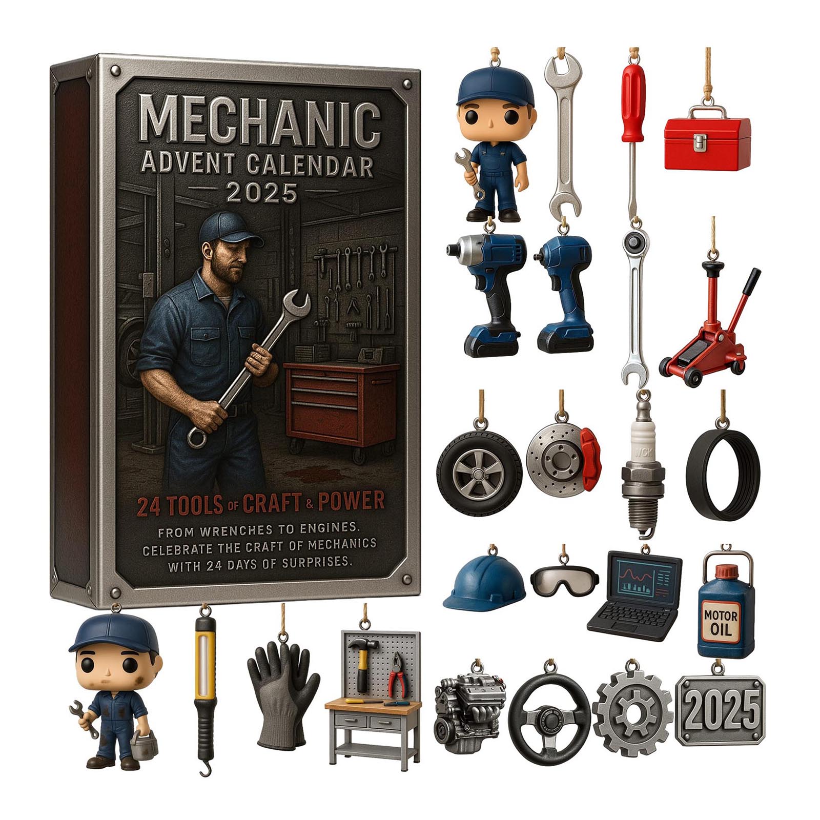 

Календарь обратного отсчета включает 24 подарка, календарь обратного отсчета и подарок-сюрприз One Size