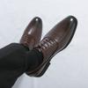 Men Dress Derbys Formal Business Leather Shoes Black Tuxedo Wedding Shoes Plus Size
