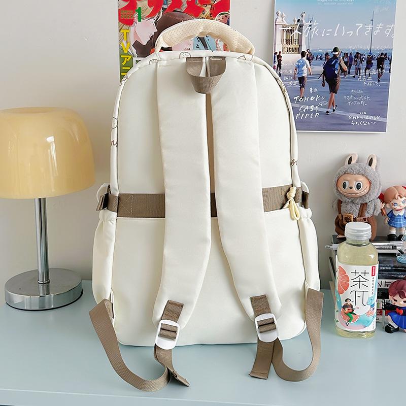 School Bag New High-Appearance Japanese INS Fresh Sweet Candy Color Backpack for Middle and High School Students Lightweight Large Capacity Backpack