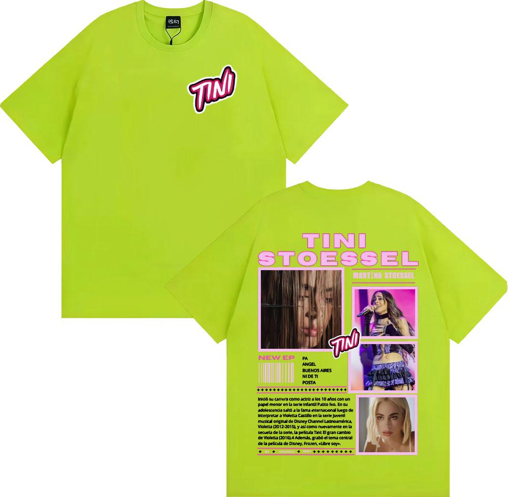 

Singer TINI STOESSEL 2025 Tour Graphic Tshirts Men Women Fashion Hip Hop Vintage T Shirt Casual Cotton High Quality T-shirt Tops 4XL