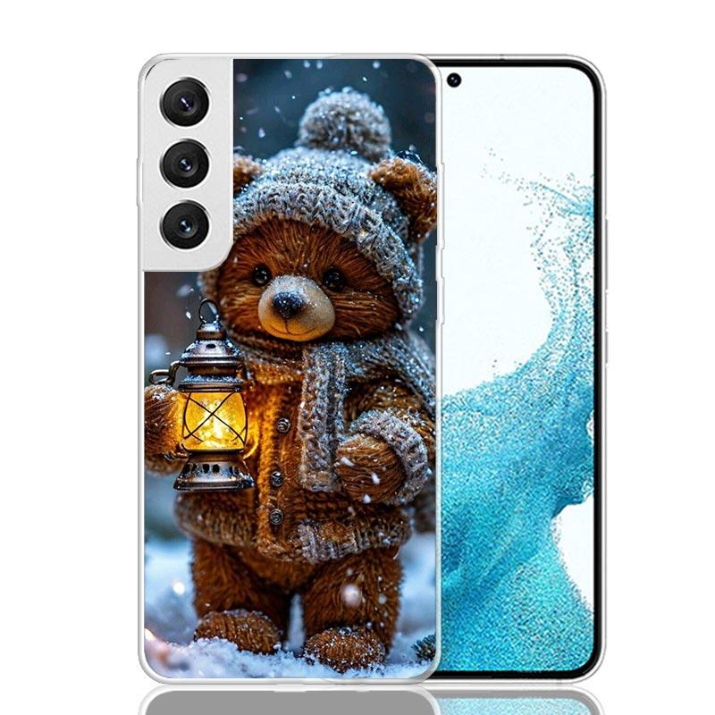 Animal Brown Cute Bear Phone Case For Samsung Galaxy S26 S25 Edge S24 S23 FE S22 Ultra S21 Plus S20 + Fundas Cover Coque Galaxy