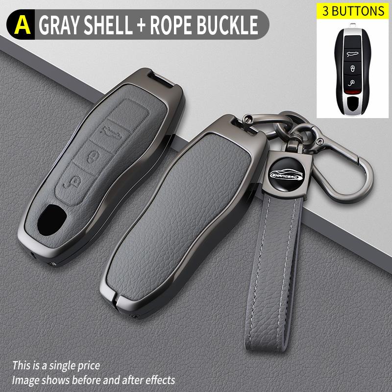 Zinc Alloy Car Key Case Cover for Porsche Cayenne 958 911 Lepin 996 Macan Boxster Panamera 997 944 924 Panamera 718 971 9YA
