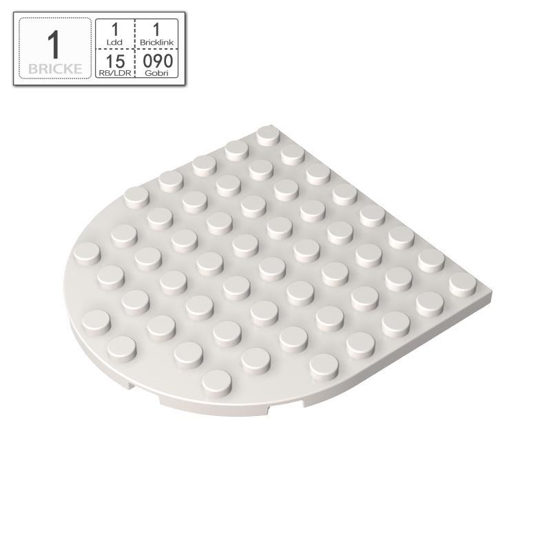 BRICKE 41948 8x8 Half-Round Plate - LEGO-Compatible MOC Building Blocks