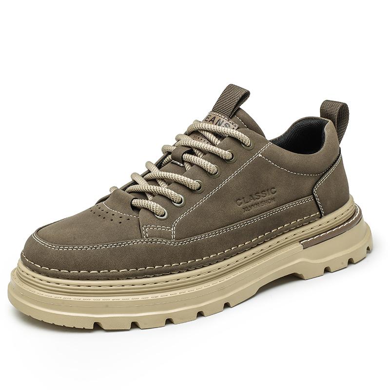 

Модные мужские туфли Оксфорды высокого качества, брендовые, ручной работы, модная мужская рабочая обувь, уличная кожаная повседневная обувь, цвет хаки 44