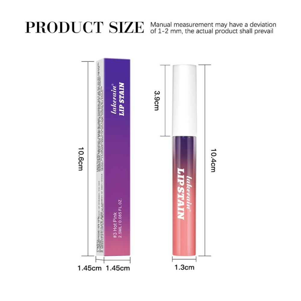 Lakerain Lip Stain 3pcs Set Long Lasting Waterproof Matte Liquid Lipstick Tint Lightweight Lip Gloss Makeup Cosmetic Gift for Women