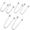 2x Fashionable Metal Spirals Clasps Double Head Brooch for Enhances Dress  Shawl Collar Clothing Fixing Buttons Clip