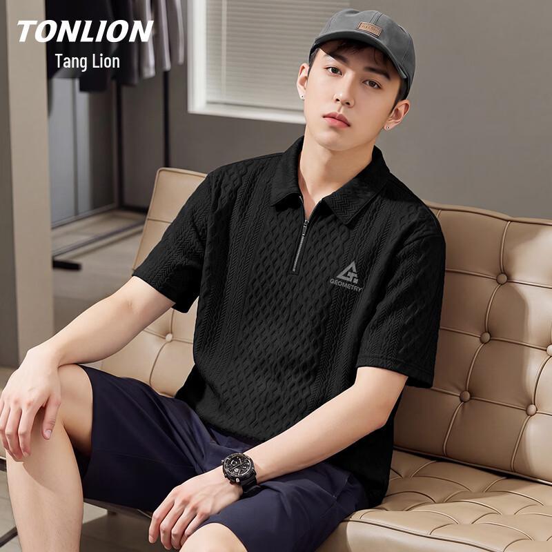 

TonLion Men s Short Sleeve Polo Shirt XL