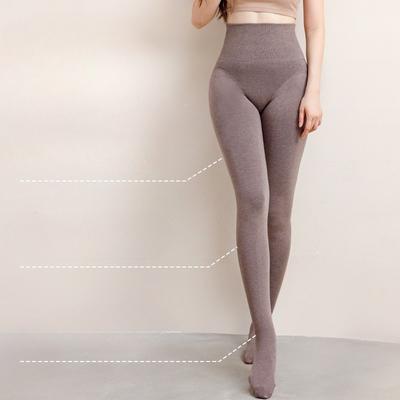 Damen Graue Kompressions-Schlankheitsstrumpfhose mit verlängerter Länge Frühling Herbst Oberbekleidung Rutschfeste Leggings, die nicht herunterrutschen