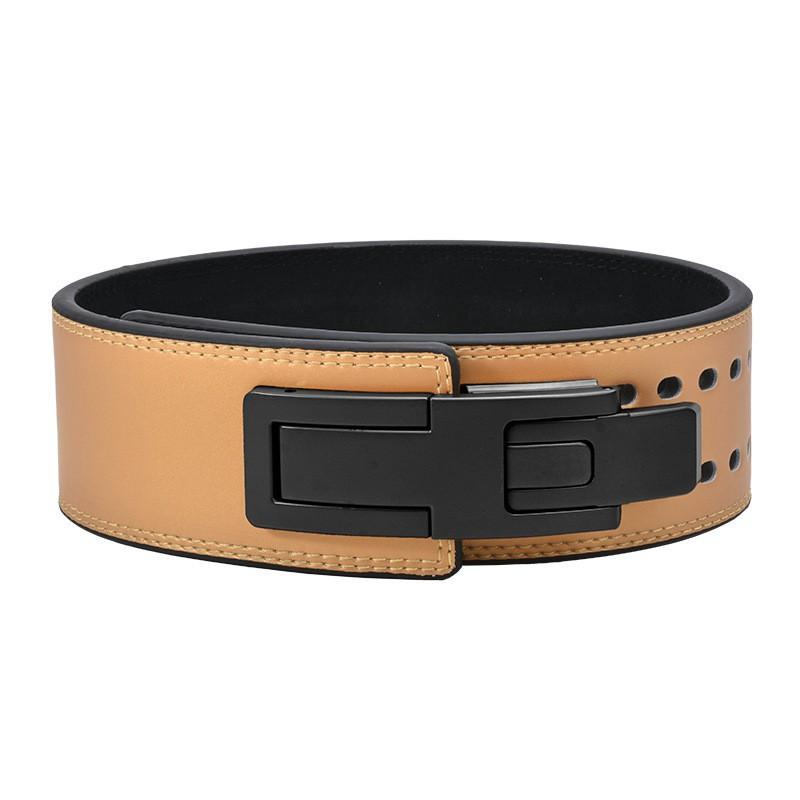Cowhide Bodybuilding Exercise Squat Hard Pull Strength Weightlifting Professional Lever Buckle Belt Protection Power Waist