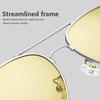 SONNENBRILLE VEITHDIA Gelbe Nachtsichtbrille für Herren, blendfreie Fahrerbrille für Männer, Pilotenbrille, polarisierte Sonnenbrille für Männer und Frauen V0922