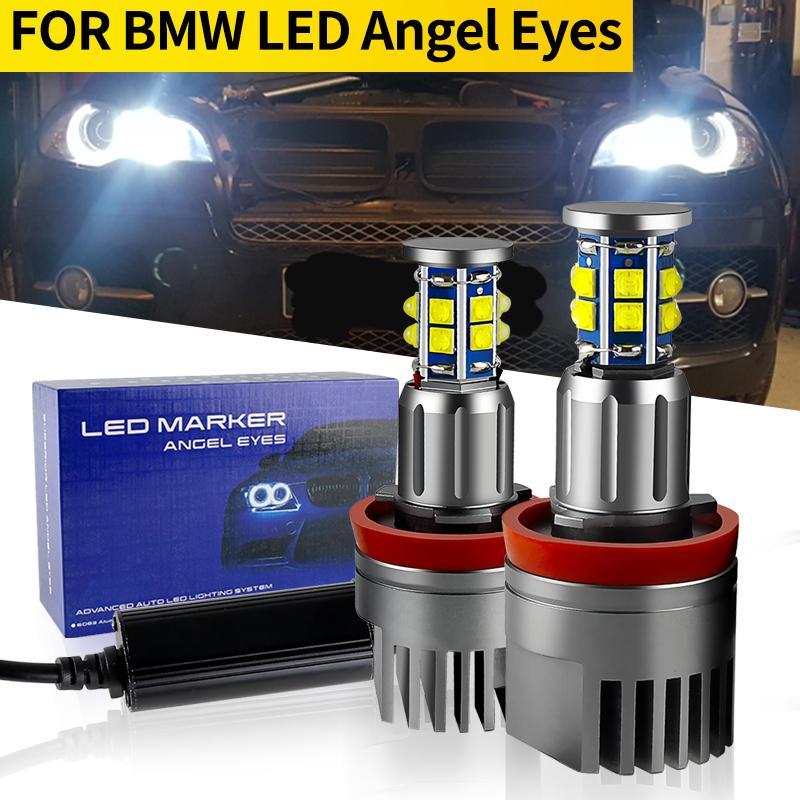 

2x120W 6000K Lamp LED Angel Eyes Marker Light Bulbs For 08-13 BMW E81 E82 E87 E88 E90 E92 M3 E93 E70 X5 E71 X6 X6M E89 Z4 2pcs led white