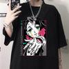Anime Enmu Printed T-Shirt Women Summer T-Shirt Women Casual Short Sleeve Crew Neck T-Shirt Tops Y2k Top Vintage Clothes