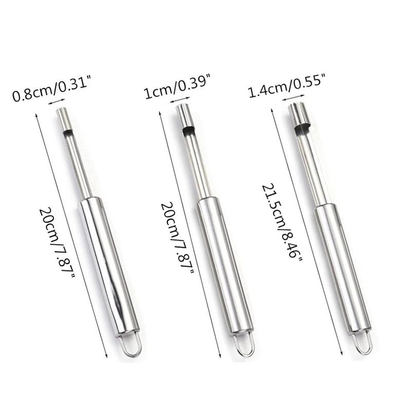 Edelstahl-Fruchtentkerner, rote Datteln, Apfel- und Birnenentkerner, Obstkernentferner, Schneidemesser, Obst- und Gemüsewerkzeuge