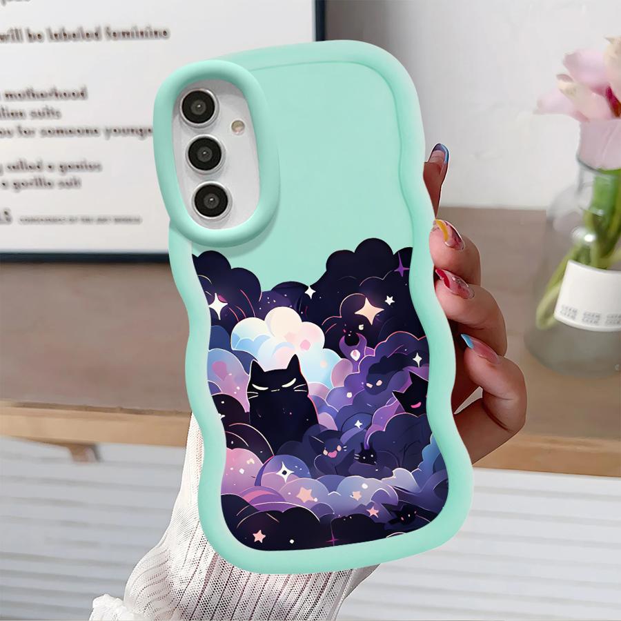 

Black Cat Starry Night Case for Samsung Galaxy A52 A15 A12 A13 A14 A21s A16 A11 Soft Phone Cover A22 A06 A05 A03 A33 A53 A04 A23 Galaxy A05