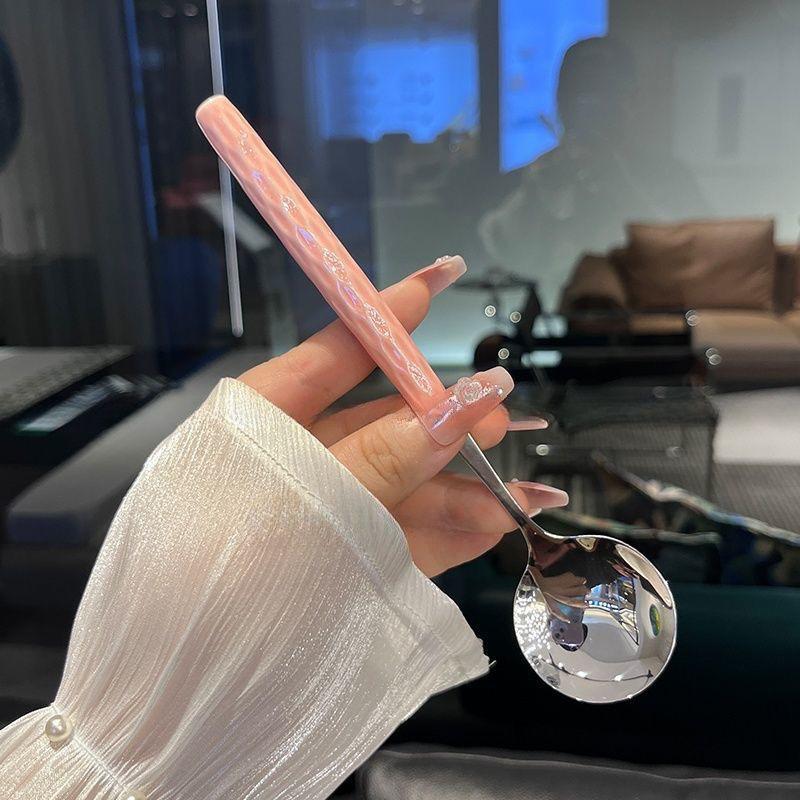 Stainless Steel Coffee Spoon Teaspoon Long Handle Dessert Ice Cream Spoon Cake Spoon Tableware Kitchen Gadgets