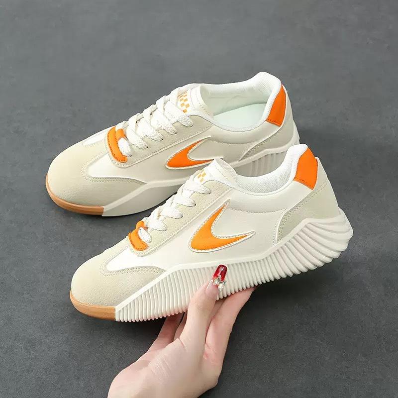 Spring casual women's shoes student leather shoes trend versatile soft baseplate shoes sports shoes walking