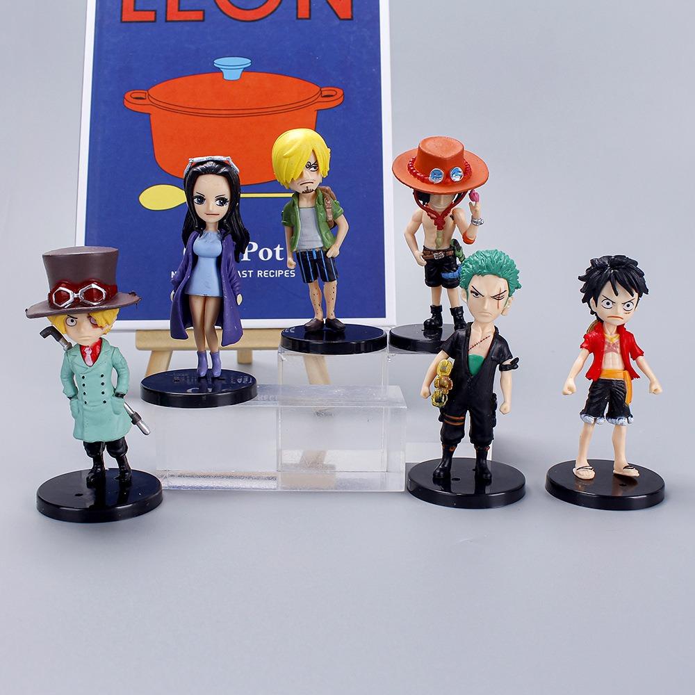 6 pezzi/set Figura d'azione Anime One Piece PVC Luffy Nuovo Modello da Collezione Azione Decorazioni Bambola Giocattoli per Bambini Per Regalo di Natale
