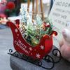 Durable Christmas Sleigh Ornament Reusable Santa Claus Sled Figurine  Christmas Gift