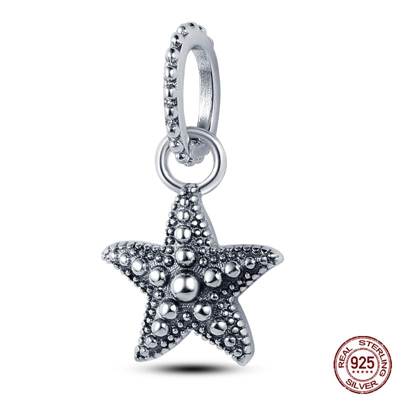 Original Ocean Series Fit 3Mm Bracelet 100% Authentic Copper Turtle Crab Mermaid Charm Beads Diy Jewelry Gift