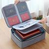 Household Multi-Layer Document Storage Box for Certificates, Passports, Cards. Multi-Function File Storage Bag for Family