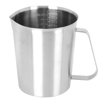 1500ml Stainless Steel Coffee Milk Frothing Cup with Scale for Latte Art Coffee Shop Use