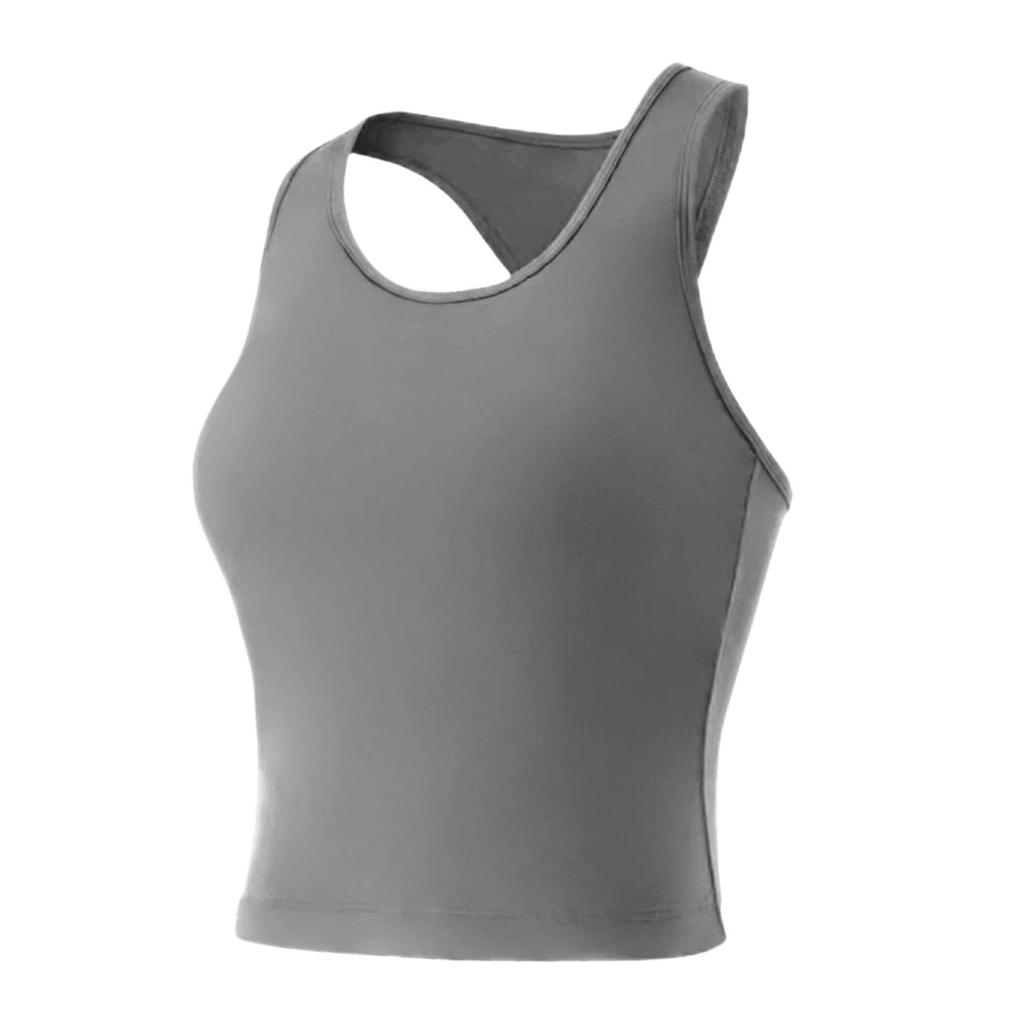 One-Piece Sports Bra with Shock-Absorbing Pads - Pilates & Fitness Vest