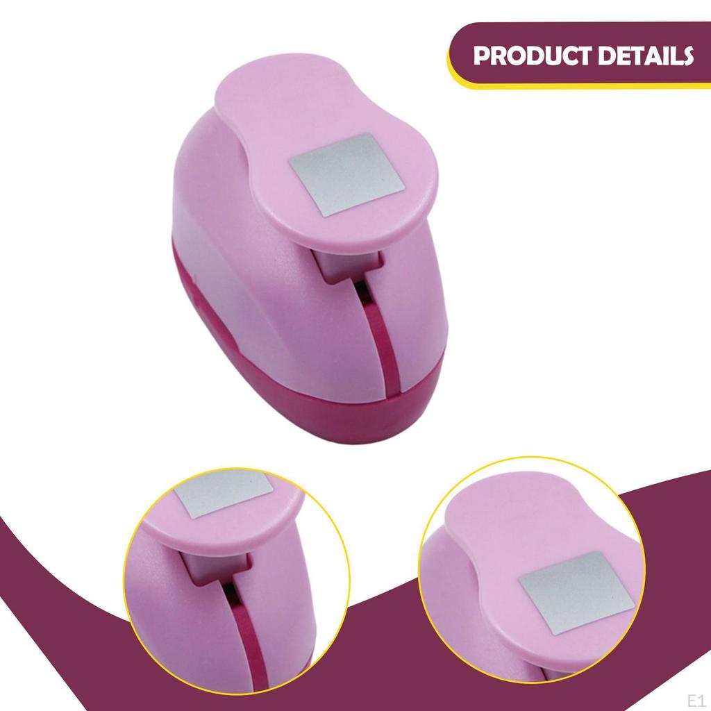 25mm Square Punch for Crafting Random Color Kids Adults Hole Shape Paper Puncher
