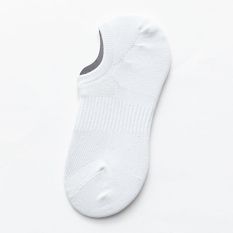 

Мужские летние тонкие повседневные дышащие однотонные носки-лодочки 1 pair белый