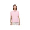 Polo SS25 Polo de manga corta de color sólido con logo de pony pequeño bordado para mujer tops Rosa 323952431-007