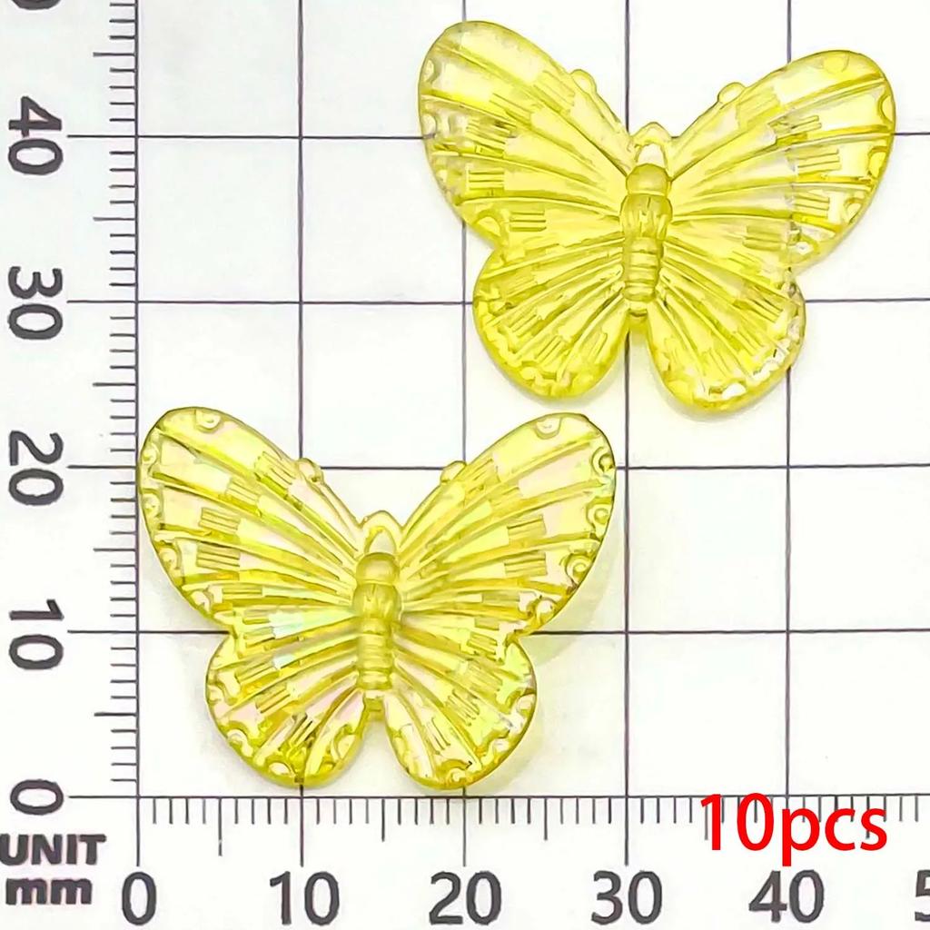 10/12pcs 22*30mm Colorful Butterfly Charms Acrylic Pendants for DIY Bracelet Necklace Earrings Jewelry Making Accessories