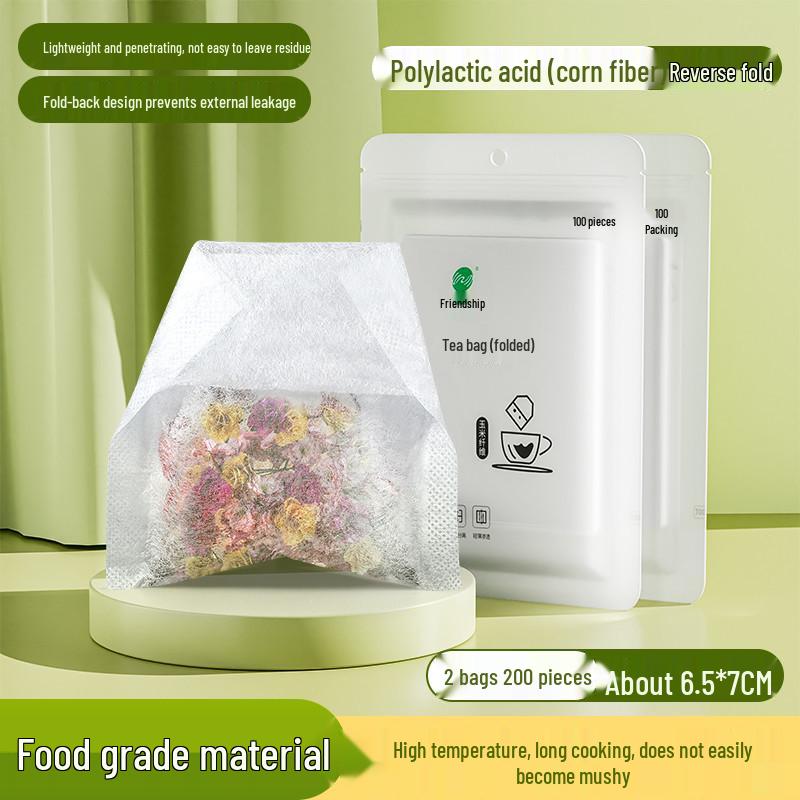 Newcomer Exclusive: 100 Corn Fiber Tea Bags, Food-Grade Disposable Filters