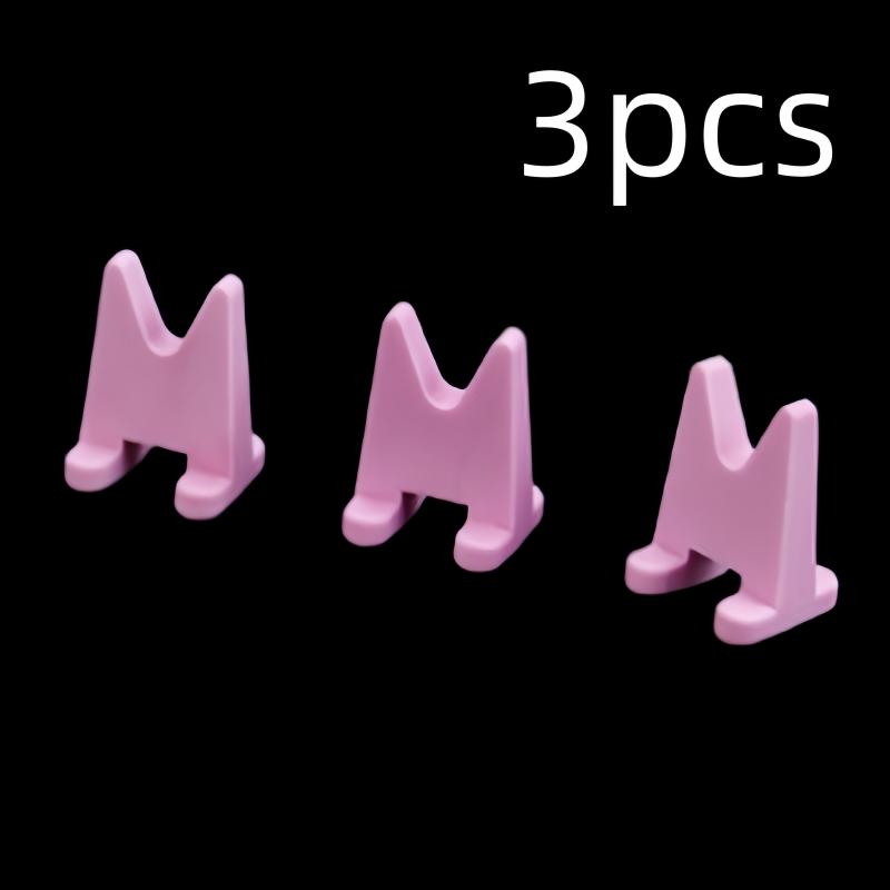 3pcs Single Porcelain Crown Firing Tray Dental Ceramic Burning Rack Bridge-type Pink Oven Tray for Dental Lab Ceramist Tool