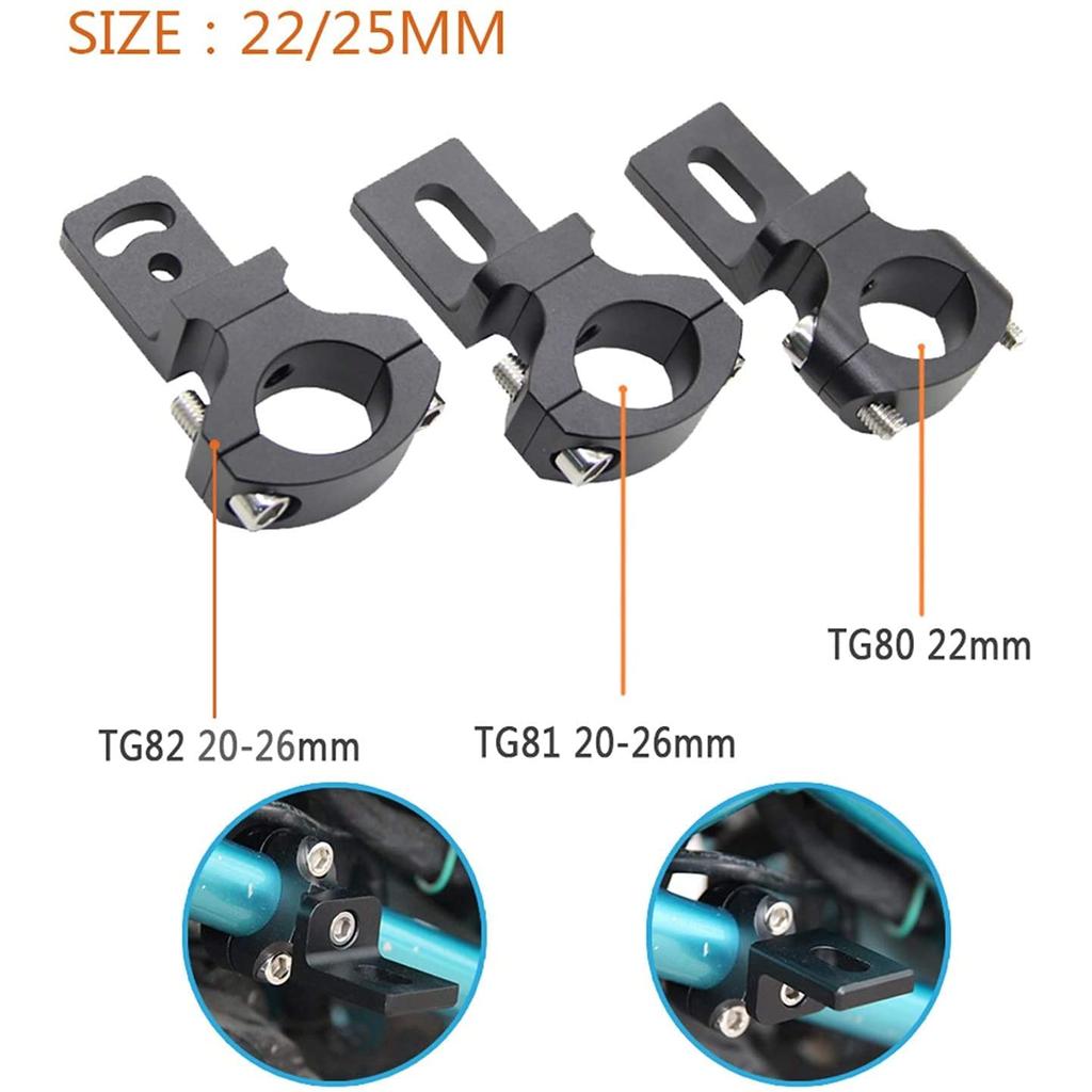 Vrttlkkfe Universellt Styre, 22 25mm 7/8" Motorcykel Strålkastarfäste, Strålkastarrörklämma för Cafe Racer Chopper, TG81 Svart 500115409