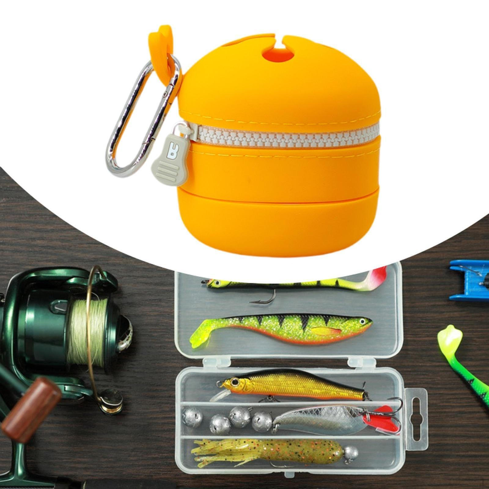 

Fly Fishing Bin with Hook And Smooth Zipper, Retractable Storage Beige