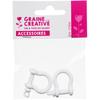 Paracord - White Metal Clasps (ideal for Paracord) 2 Pieces 3cm