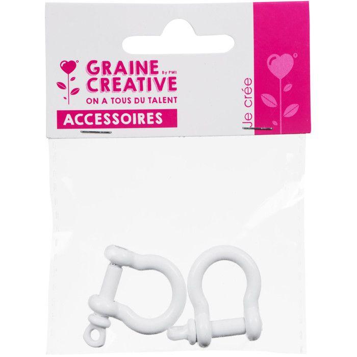 Paracord - White Metal Clasps (ideal for Paracord) 2 Pieces 3cm