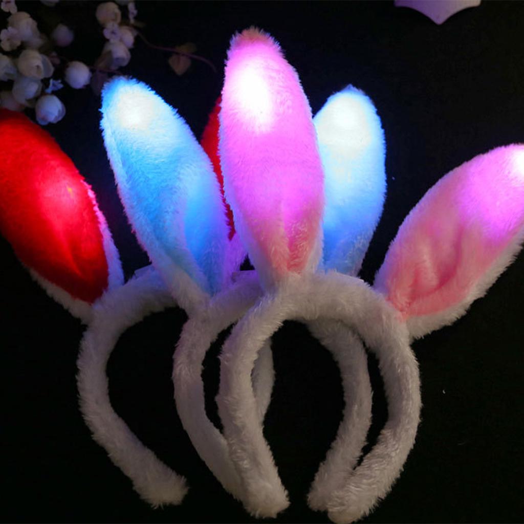 Buy 5pcs Light Up Rabbit Ear Led Headband Cosplay Headpiece Party ...