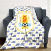Uruguay Celeste Football Print Flannel Blanket High Quality Warm Comfortable Cover for All Seasons Perfect for Gifts Home Decor