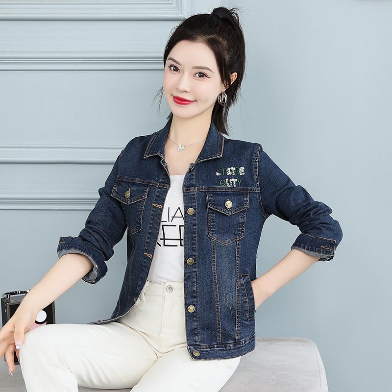 Короткая куртка женская джинсовая корейская версия женский свободный топ минималистичная куртка XXXXXL