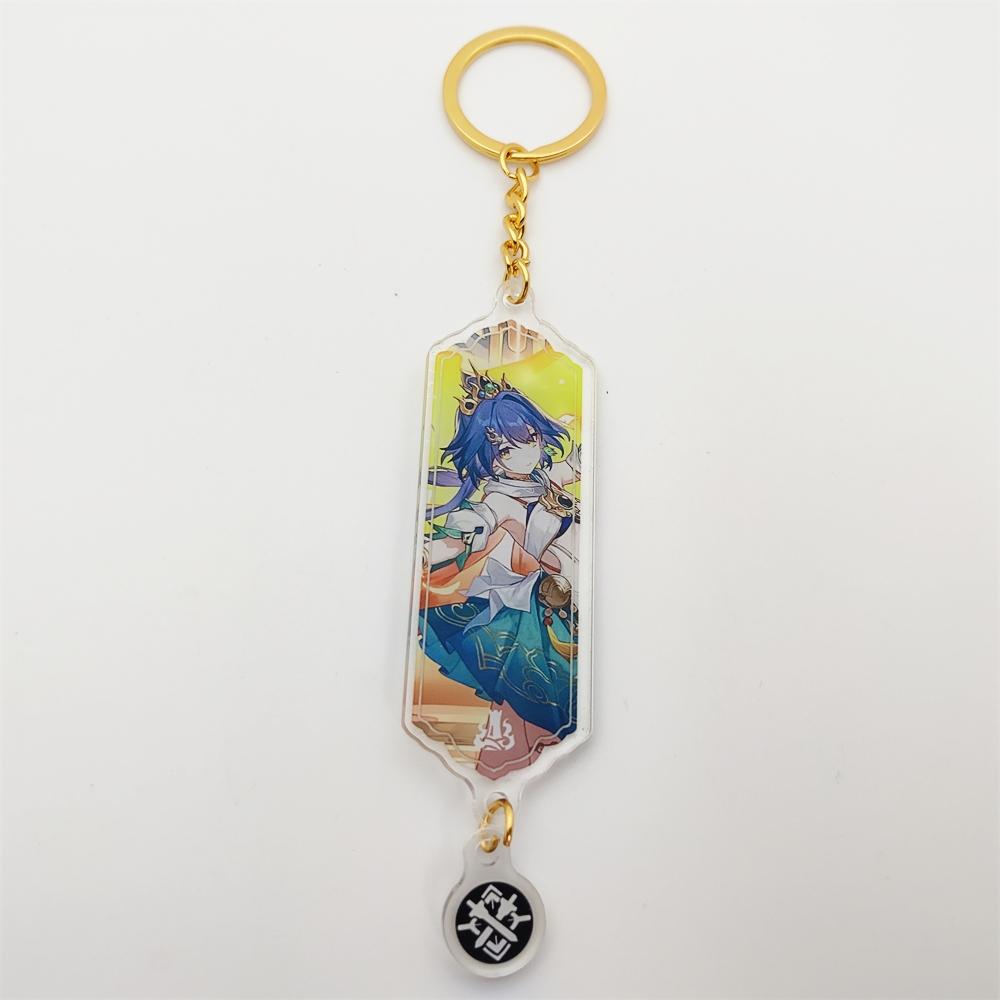 Game Honkai: Star Rail Acrylic Keychain Long Strip Pendant Figure Castorice Cipher Hyacine Mydei Anaxa Accessories Ornament