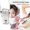 Nuovo Ventilatore Portatile Pieghevole con Display Digitale, Piccolo Ventilatore Ricaricabile da Tenere in Mano, Comodo da Appendere al Collo per Esterni, Mini Ventilatore da Collo a Ricarica USB