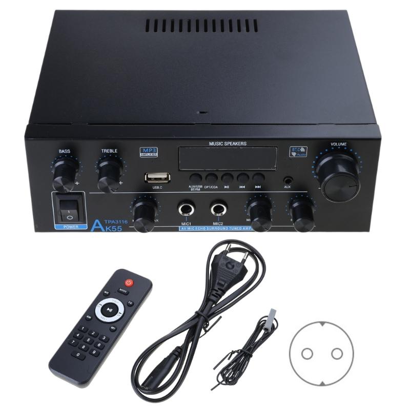 High Power 70Wx2 Digital Voice Amplifiers Receiver with Bluetooth-compatible 5.0 for Home Speaker Systems