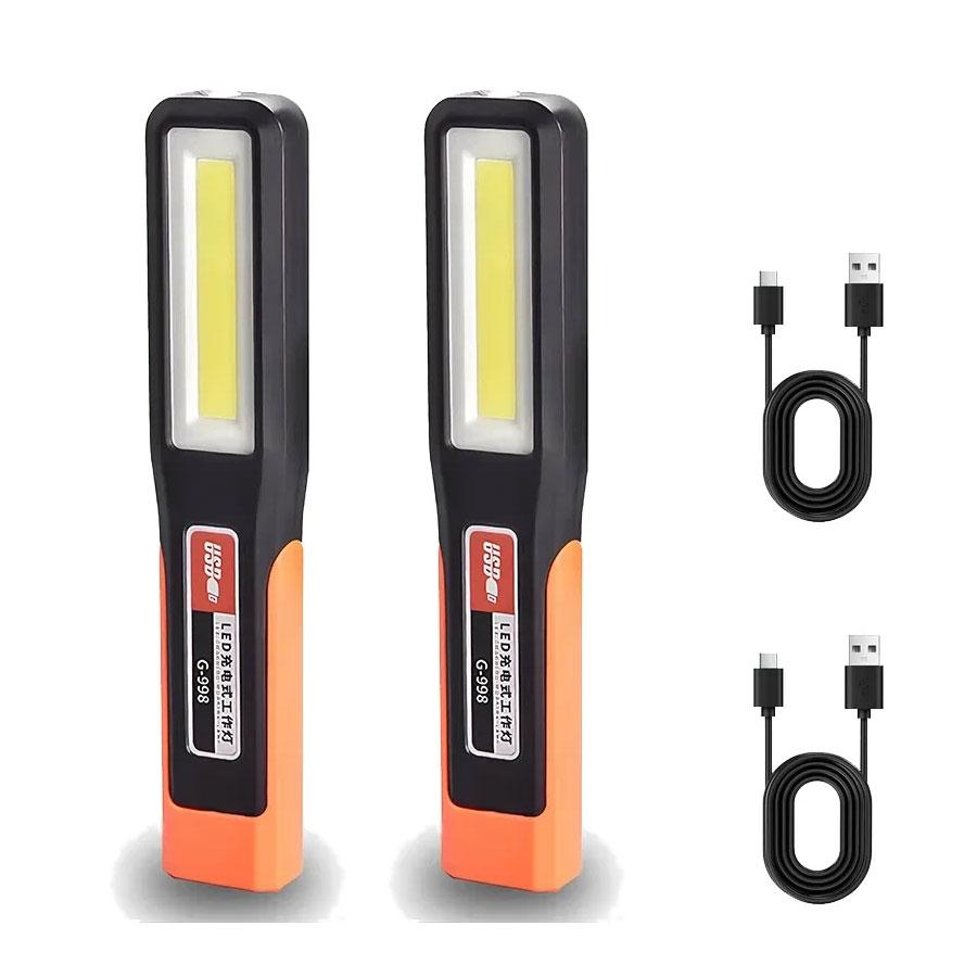 Portable COB LED Work Light with Magnet Car Garage Mechanic Maintenance Lamp Charging with Hook Emergency Light Warning Lighting