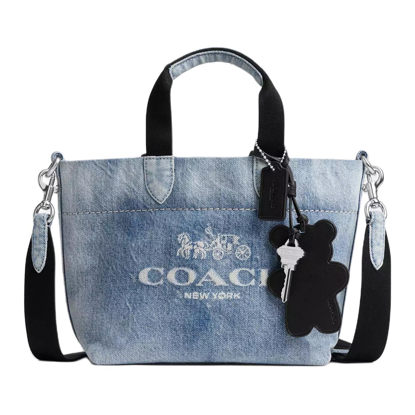 

Coach Tour Classic Horse And Carriage Logo Denim Tote Bag Women tote bags Light-Indigo CEB33-SVNIM Basic Set (Bag+Dust Bag)