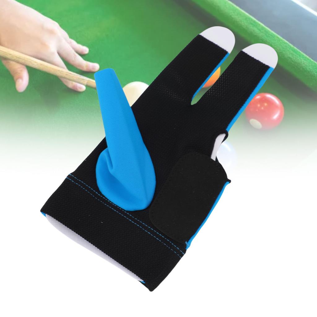 Left Hand Pool Glove 3 Finger Nylon Comfortable Elastic Billiard Pool Glove