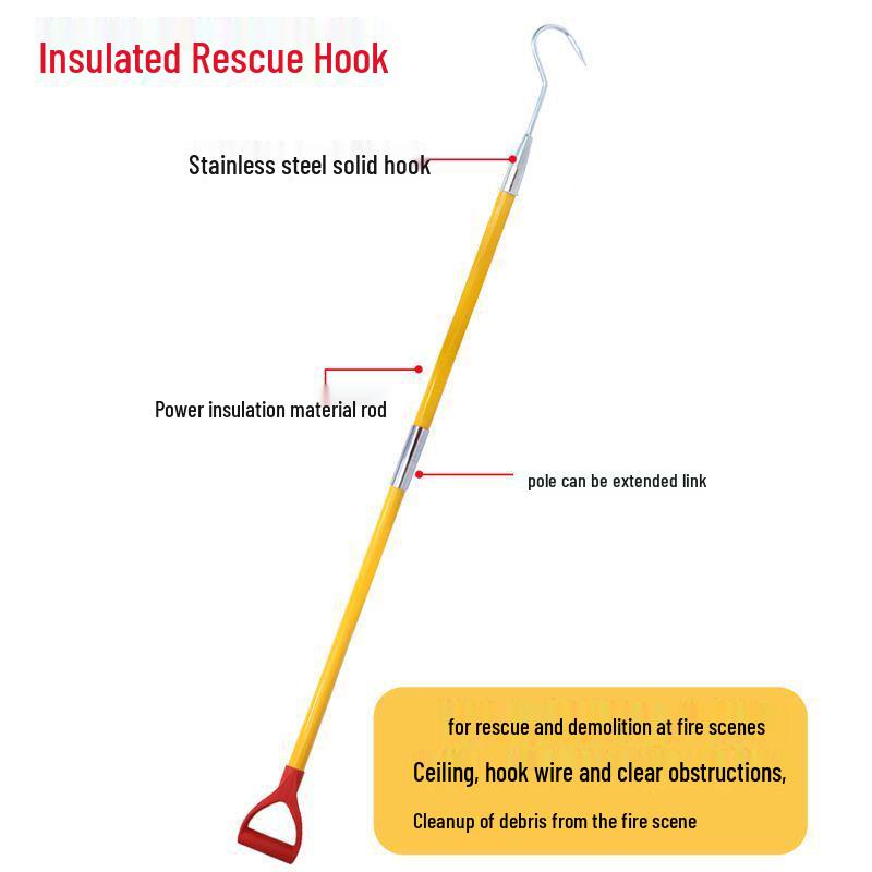Detachable Emergency Fire Hook for Carports - Firefighting & Prevention Tool Other