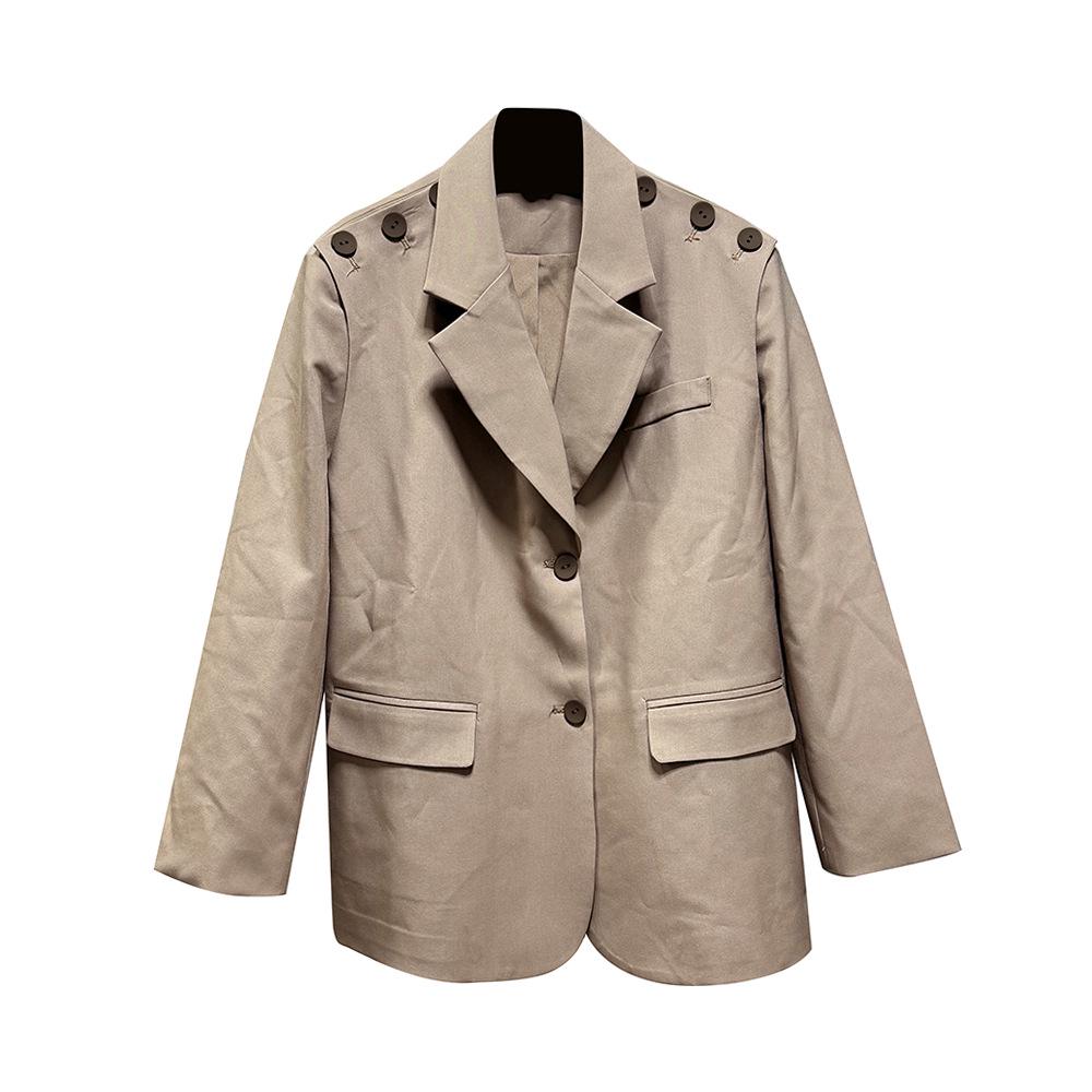 

Женский асимметричный деконструированный пиджак - Стильный и модный дизайн, Весна 2026 L хаки