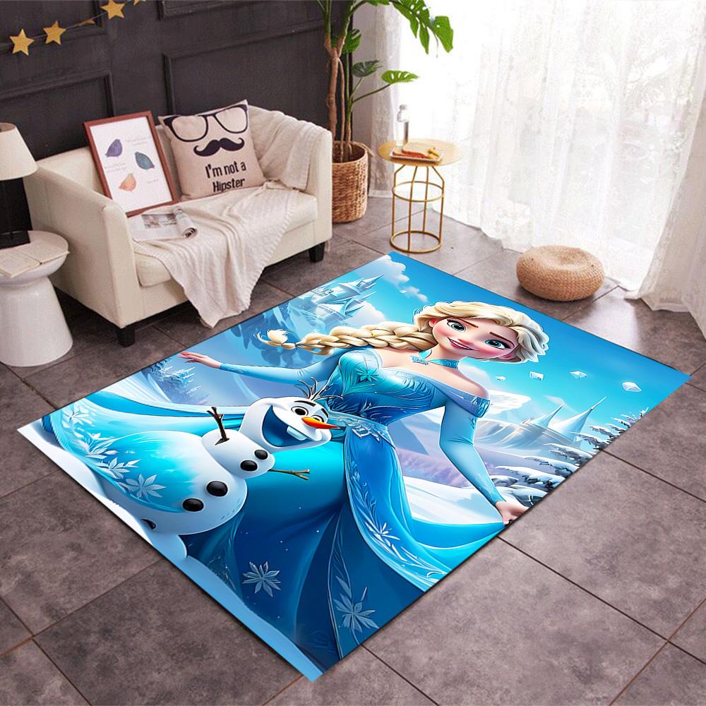 Elsa's Magical Ice Garden Floor Mat Perfect for Balcony Dormitory Entryway Game Room Antislip Carpet Office home decor