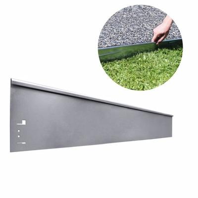 End Piece Lawn Edge Metal 18.5x113cm | Robust Garden Lawn Border