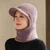 Hat Winter One-piece Hat Middle-aged and Elderly Thickened Warm Wool Hat Cycling Cold-proof Knitted Hat